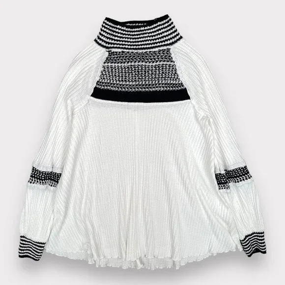 Free People Women's Snow Day Tunic Top Balloon Sleeve Knit Thermal Shirt Size S - Picture 11 of 16